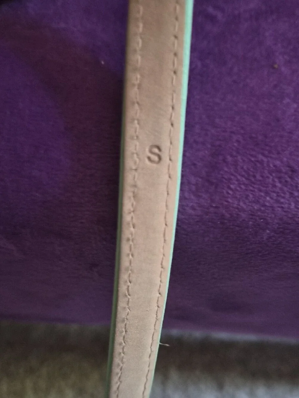 J. Crew Mint Green Slim Leather Belt with Gold Buckle Sz Small